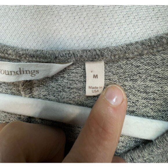 Soft Surroundings Womens Knitted Tunic Sweater Size M Gray Asymmetrical Hem Slit - Picture 3 of 13